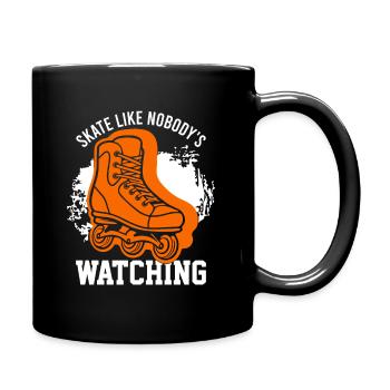 Skate like nobody's watching! - Full Colour Mug - black - Right