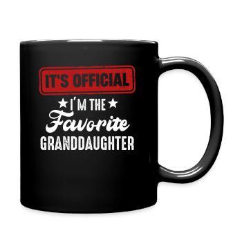 Je suis la petite-fille préférée - Mug uni - noir - Droite
