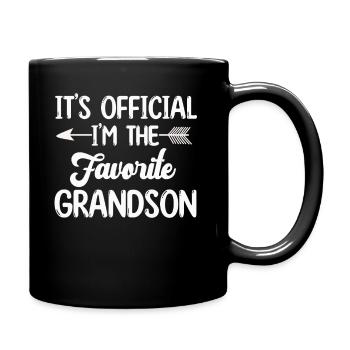 C’est officiel Je suis le petit-fils préféré - Mug uni - noir - Droite