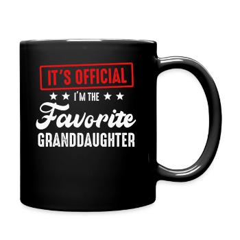 Je suis la petite-fille préférée - Mug uni - noir - Droite