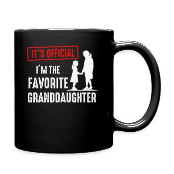 Je suis la petite-fille préférée - Mug uni - noir - Droite