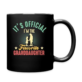 Je suis la petite-fille préférée - Mug uni - noir - Droite