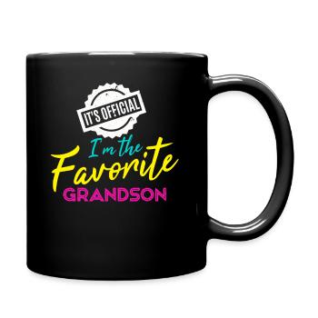 C’est officiel Je suis le petit-fils préféré - Mug uni - noir - Droite