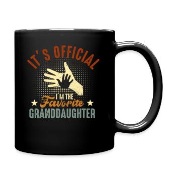 Je suis la petite-fille préférée - Mug uni - noir - Droite