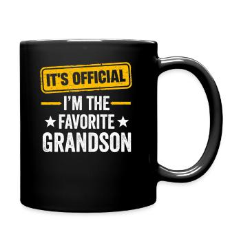 C’est officiel Je suis le petit-fils préféré - Mug uni - noir - Droite