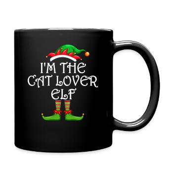 I’m The Cat Lover Elf Chemise Assortie Famille - Mug uni - noir - Droite