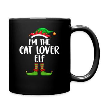 I’m The Cat Lover Elf Chemise Assortie Famille - Mug uni - noir - Droite