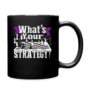 Funny Chess What's Your Strategy - Full Colour Mug - black - Right