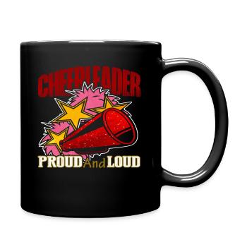 Cheerleader Proud And Loud - Full Colour Mug - black - Right