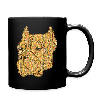 Cane Corso Geometric - Full Colour Mug - black - Right