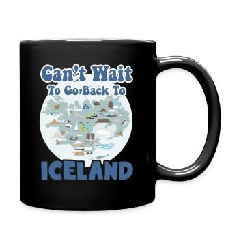Can't Wait To Go Back To Iceland - Full Colour Mug - black - Right