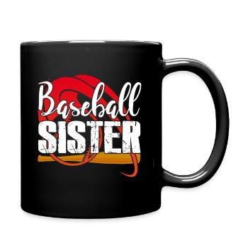 I am A Baseball Sister - Full Colour Mug - black - Right