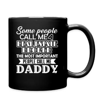 Real Estate Broker Real Estate Broker Daddy - Full Colour Mug - black - Right