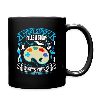 Chaque trait raconte une histoire ; Quel est le vôtre ? - Mug uni - noir - Droite