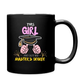 Cette fille est arrivée ici : diplôme de maîtrise - Mug uni - noir - Droite