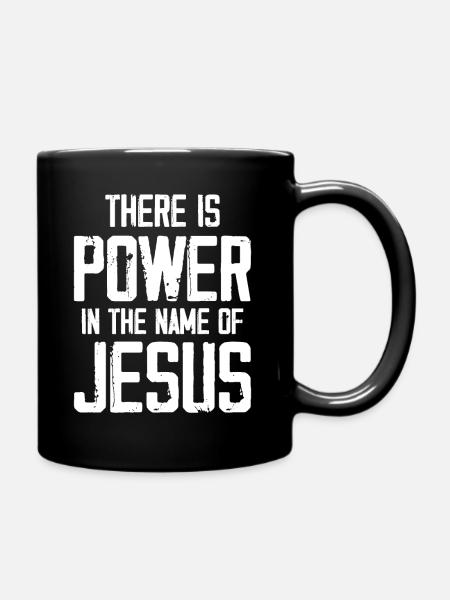 Il y a de la puissance dans le nom de Jésus - Mug uni - noir