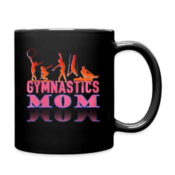 Gymnast Mom Funny Gymnastic - Full Colour Mug - black - Right