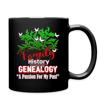 Genealogy A Passion For My Past - Full Colour Mug - black - Right