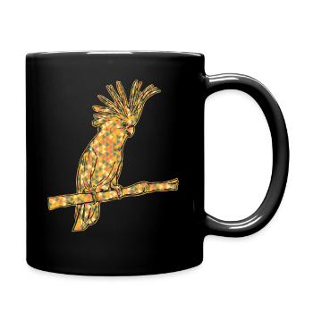 Cockatoo Geometric - Full Colour Mug - black - Right