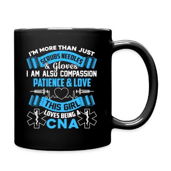 CNA Loves Being A CNA - Full Colour Mug - black - Right