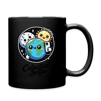 Celestial Selfie Totality Spring Solar Eclipse - Full Colour Mug - black - Right