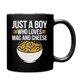 Fan de macaroni au fromage - Mug uni - noir - Droite