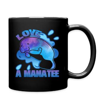In Love With A Manatee - Full Colour Mug - black - Right