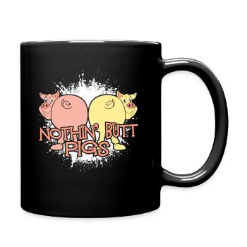 Nothing Butt Pigs - Full Colour Mug - black - Right