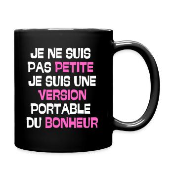 Je ne suis pas petite je suis une version - Mug uni - noir - Droite
