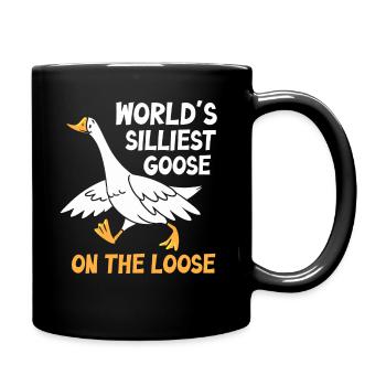 Die dümmste Gans der Welt auf freiem Fuß - Tasse einfarbig - Schwarz - Rechts
