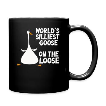 Die dümmste Gans der Welt auf freiem Fuß - Tasse einfarbig - Schwarz - Rechts