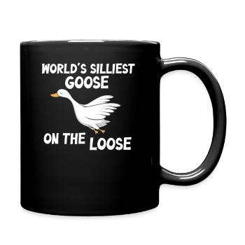 Worlds Silliest Goose On The Loose - Full Colour Mug - black - Right