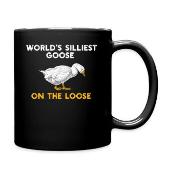 Worlds Silliest Goose On The Loose - Full Colour Mug - black - Right