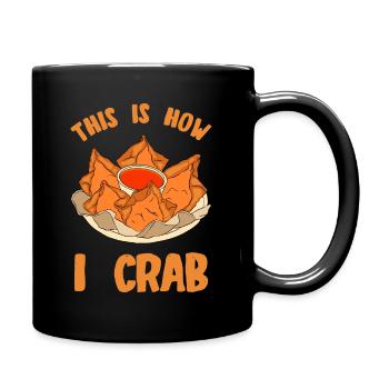 Crab Rangoon Asia Food - Tasse einfarbig - Schwarz - Rechts