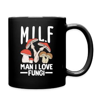 Pilzsammler Man I Love Fungi - Tasse einfarbig - Schwarz - Rechts