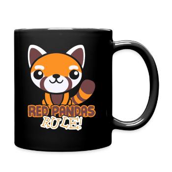 Red Pandas Rule - Full Colour Mug - black - Right