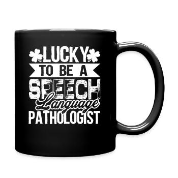 Lucky To Be Speech Language Pathologist - Full Colour Mug - black - Right