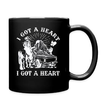 J’ai un cœur comme un camion - Mug uni - noir - Droite