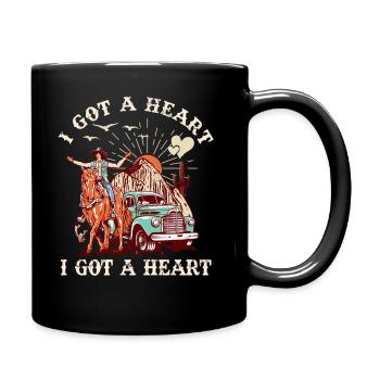 I Got A Heart Like A Truck - Full Colour Mug - black - Right