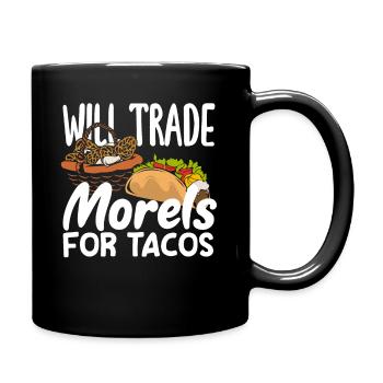 Pilzsammler Tausche Morcheln Gegen Tacos - Tasse einfarbig - Schwarz - Rechts