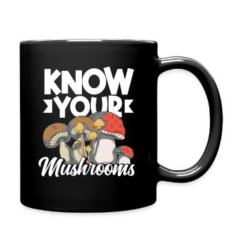 Cueilleurs de champignons, connaissez-vous vos champignons - Mug uni - noir - Droite
