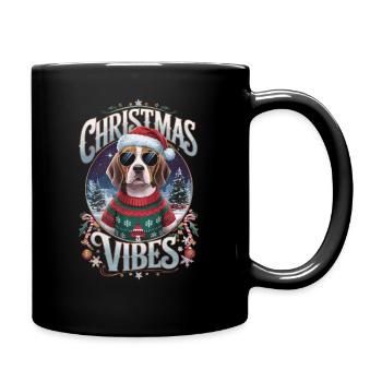 Beagle Christmas Vibes - Full Colour Mug - black - Right