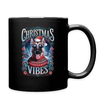 German Shepherd Christmas Vibes - Full Colour Mug - black - Right