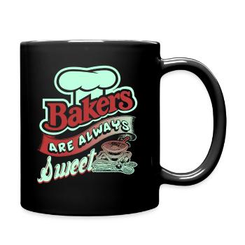 Bakers Are Always Sweet - Full Colour Mug - black - Right