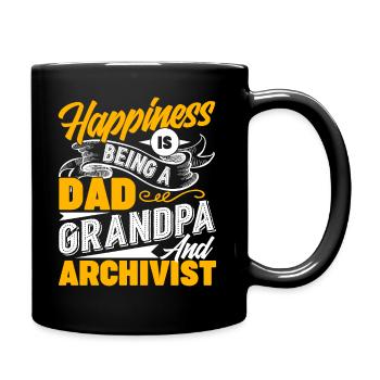Archivist Dad Grandpa And Archivist - Full Colour Mug - black - Right