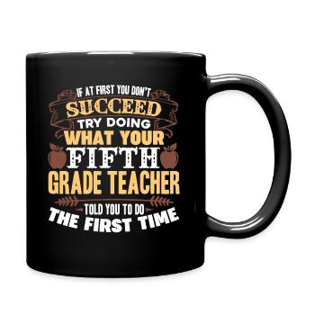 5th Grade Teacher Proud 5th Grade Teacher - Full Colour Mug - black - Right