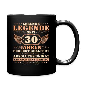 30 Jahre Perfekt Gealtert 30. Geburtstag Geschenk - Tasse einfarbig - Schwarz - Rechts
