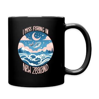 Fishing in New Zealand - Full Colour Mug - black - Right