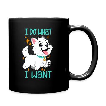 West Highland White Terrier : Je fais ce que je veux - Mug uni - noir - Droite