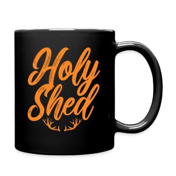 Holy Shed Bow Hunter Hunting Season Antler - Full Colour Mug - black - Right